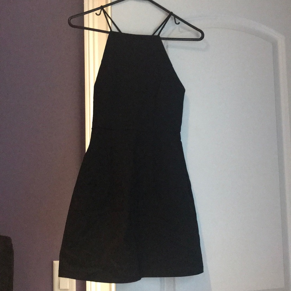 Black mini dress